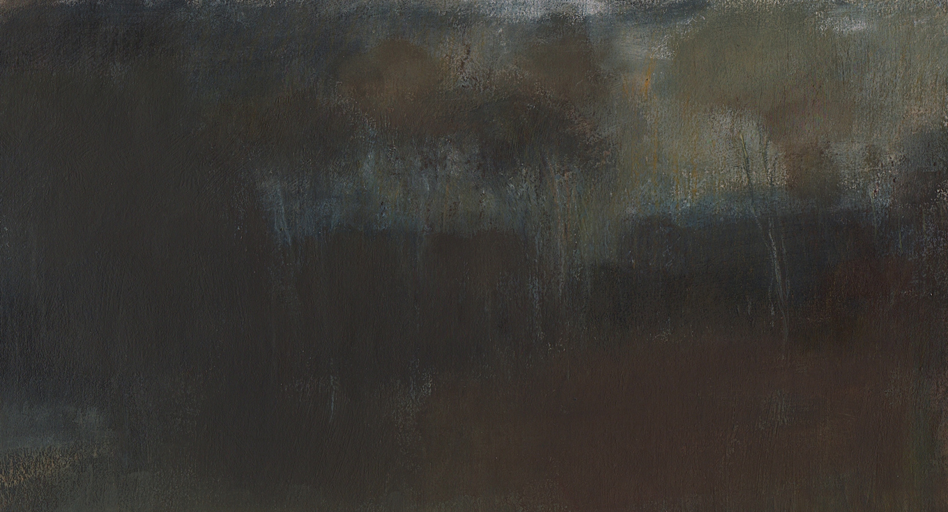 L1188 - Nicholas Herbert, British Artist, mixed media landscape painting of Chobham Common, mixed media on paper,2020