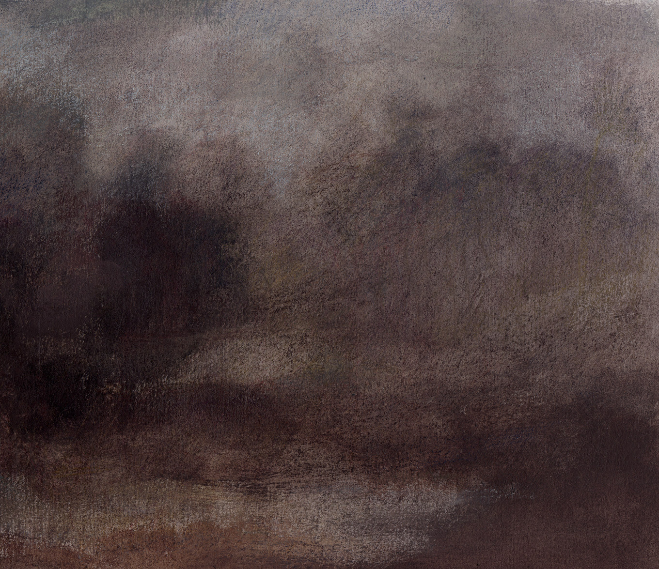 L1212 - Nicholas Herbert, British Artist, mixed media landscape painting of Chobham Common, mixed media on paper,2020