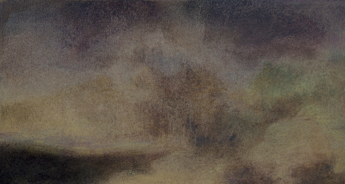 L1359 - Nicholas Herbert, British Artist, mixed media landscape painting of open counryside near Woburn, 2022