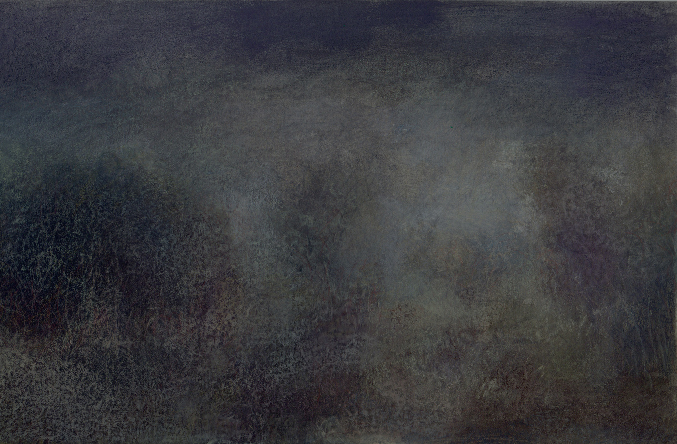 L1370 - Nicholas Herbert, British Artist, mixed media landscape painting of open counryside near Woburn, 2022